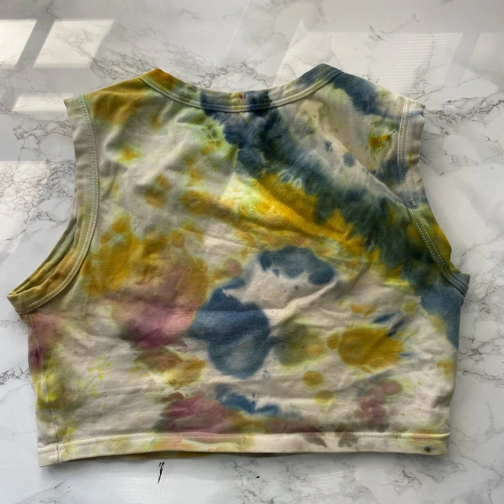 Love without reason tie dye yoga crop top bra - Picture 2 of 3
